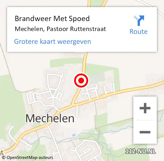 Locatie op kaart van de 112 melding: Brandweer Met Spoed Naar Mechelen, Pastoor Ruttenstraat op 9 februari 2020 14:01