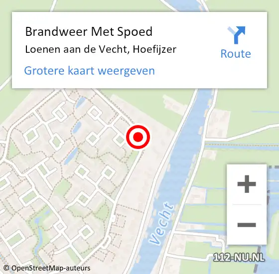 Locatie op kaart van de 112 melding: Brandweer Met Spoed Naar Loenen aan de Vecht, Hoefijzer op 9 februari 2020 14:32