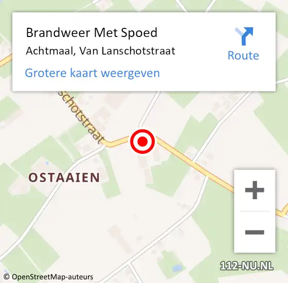 Locatie op kaart van de 112 melding: Brandweer Met Spoed Naar Achtmaal, Van Lanschotstraat op 9 februari 2020 15:29