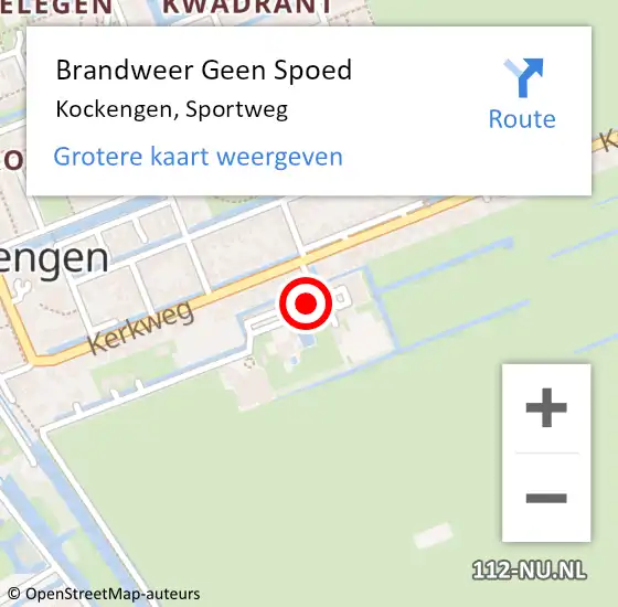 Locatie op kaart van de 112 melding: Brandweer Geen Spoed Naar Kockengen, Sportweg op 9 februari 2020 15:50