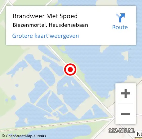 Locatie op kaart van de 112 melding: Brandweer Met Spoed Naar Biezenmortel, Heusdensebaan op 9 februari 2020 16:00