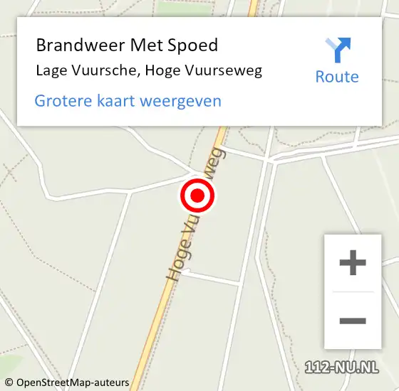 Locatie op kaart van de 112 melding: Brandweer Met Spoed Naar Lage Vuursche, Hoge Vuurseweg op 9 februari 2020 18:50