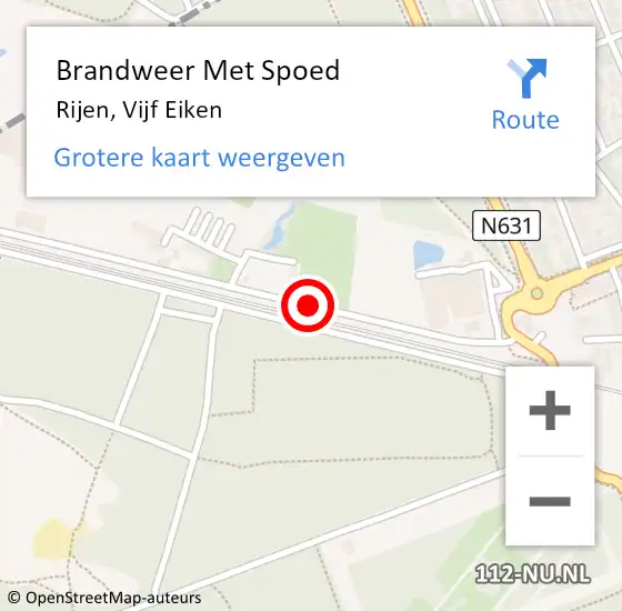 Locatie op kaart van de 112 melding: Brandweer Met Spoed Naar Rijen, Vijf Eiken op 9 februari 2020 19:26