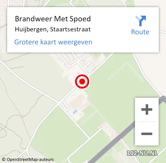 Locatie op kaart van de 112 melding: Brandweer Met Spoed Naar Huijbergen, Staartsestraat op 9 februari 2020 21:29