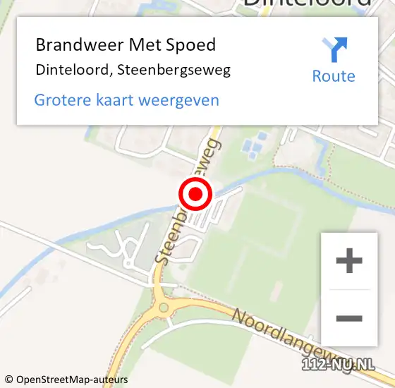 Locatie op kaart van de 112 melding: Brandweer Met Spoed Naar Dinteloord, Steenbergseweg op 10 februari 2020 06:41