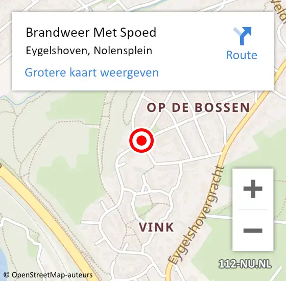 Locatie op kaart van de 112 melding: Brandweer Met Spoed Naar Eygelshoven, Nolensplein op 10 februari 2020 11:54