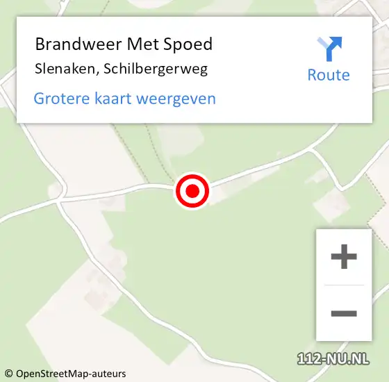 Locatie op kaart van de 112 melding: Brandweer Met Spoed Naar Slenaken, Schilbergerweg op 10 februari 2020 12:20