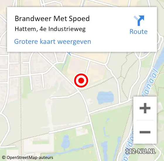 Locatie op kaart van de 112 melding: Brandweer Met Spoed Naar Hattem, 4e Industrieweg op 10 februari 2020 13:50