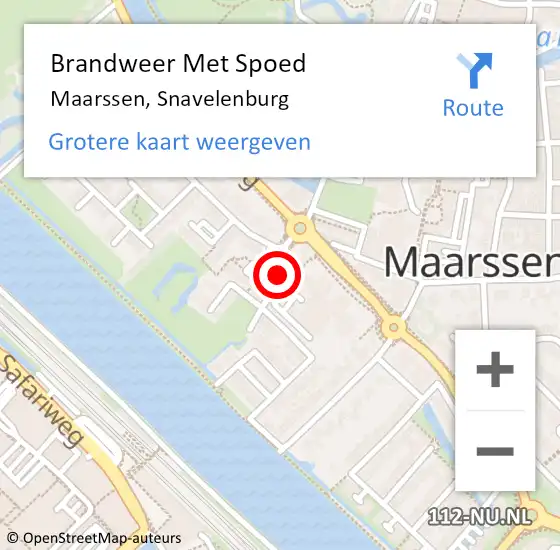 Locatie op kaart van de 112 melding: Brandweer Met Spoed Naar Maarssen, Snavelenburg op 10 februari 2020 20:50