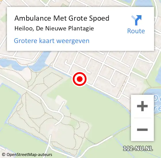 Locatie op kaart van de 112 melding: Ambulance Met Grote Spoed Naar Heiloo, De Nieuwe Plantagie op 10 februari 2020 23:14