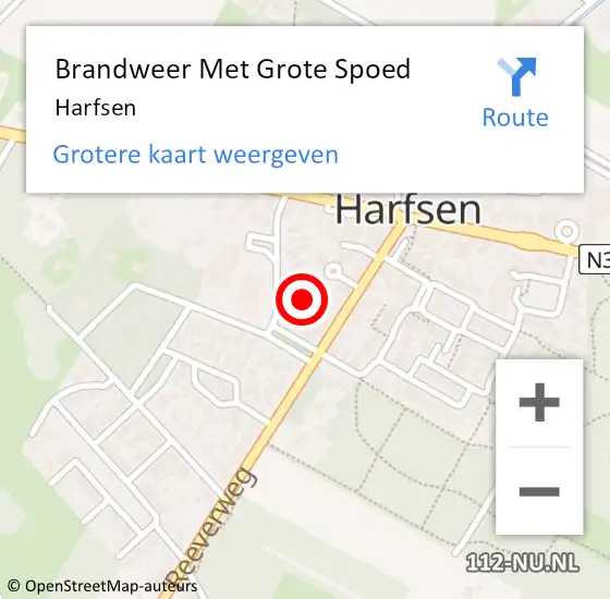 Locatie op kaart van de 112 melding: Brandweer Met Grote Spoed Naar Harfsen op 11 februari 2020 14:14