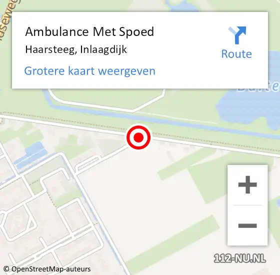 Locatie op kaart van de 112 melding: Ambulance Met Spoed Naar Haarsteeg, Inlaagdijk op 12 februari 2020 07:22