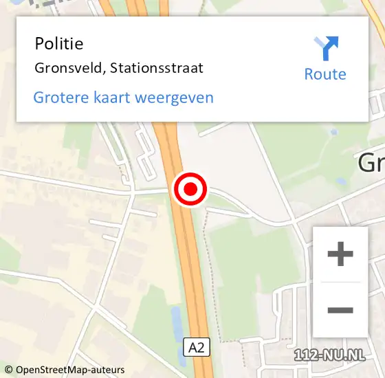 Locatie op kaart van de 112 melding: Politie Gronsveld, Stationsstraat op 12 februari 2020 12:46