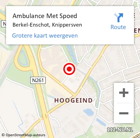 Locatie op kaart van de 112 melding: Ambulance Met Spoed Naar Berkel-Enschot, Knippersven op 28 april 2014 10:30