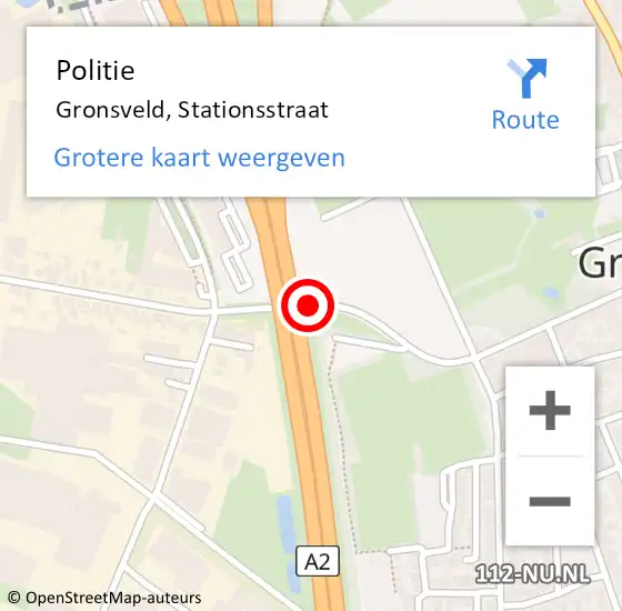 Locatie op kaart van de 112 melding: Politie Gronsveld, Stationsstraat op 12 februari 2020 12:48