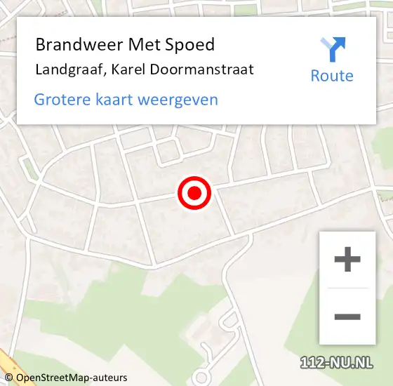 Locatie op kaart van de 112 melding: Brandweer Met Spoed Naar Landgraaf, Karel Doormanstraat op 12 februari 2020 19:00