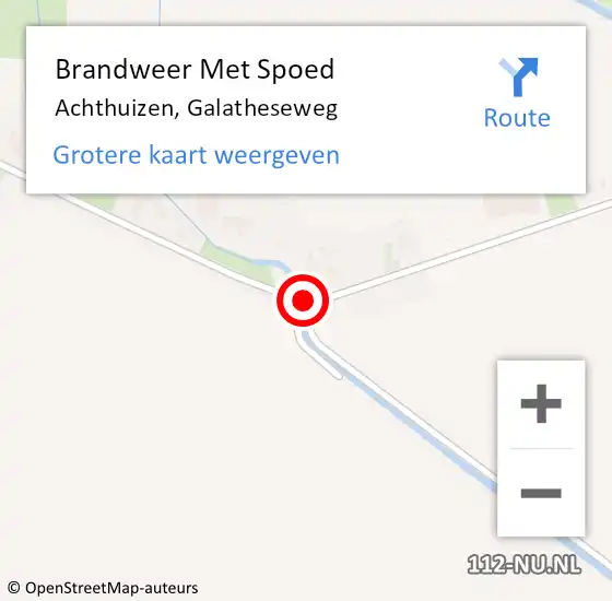 Locatie op kaart van de 112 melding: Brandweer Met Spoed Naar Achthuizen, Galatheseweg op 12 februari 2020 21:56