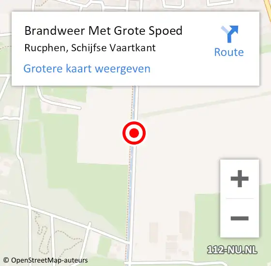 Locatie op kaart van de 112 melding: Brandweer Met Grote Spoed Naar Rucphen, Schijfse Vaartkant op 13 februari 2020 18:55