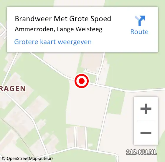 Locatie op kaart van de 112 melding: Brandweer Met Grote Spoed Naar Ammerzoden, Lange Weisteeg op 13 februari 2020 21:04