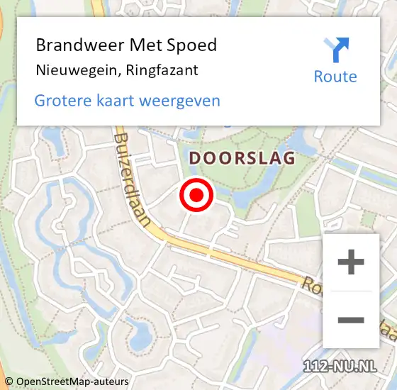 Locatie op kaart van de 112 melding: Brandweer Met Spoed Naar Nieuwegein, Ringfazant op 14 februari 2020 08:09