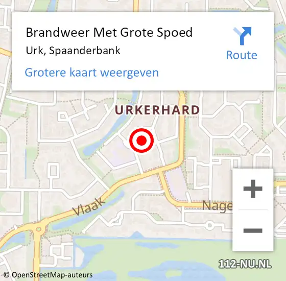 Locatie op kaart van de 112 melding: Brandweer Met Grote Spoed Naar Urk, Spaanderbank op 28 april 2014 13:40