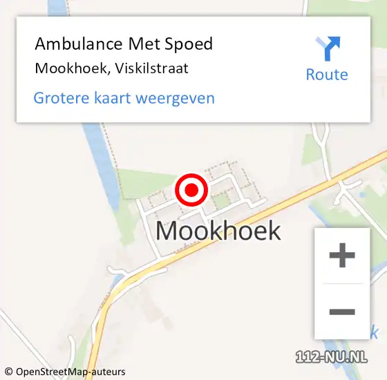 Locatie op kaart van de 112 melding: Ambulance Met Spoed Naar Mookhoek, Viskilstraat op 14 februari 2020 17:02