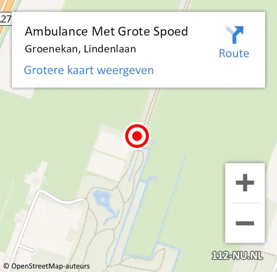Locatie op kaart van de 112 melding: Ambulance Met Grote Spoed Naar Groenekan, Lindenlaan op 15 februari 2020 11:48