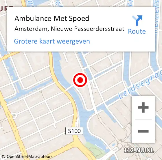 Locatie op kaart van de 112 melding: Ambulance Met Spoed Naar Amsterdam, Nieuwe Passeerdersstraat op 15 februari 2020 15:13