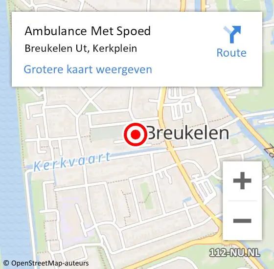 Locatie op kaart van de 112 melding: Ambulance Met Spoed Naar Breukelen Ut, Kerkplein op 28 april 2014 15:17