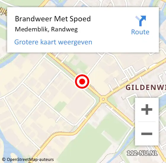 Locatie op kaart van de 112 melding: Brandweer Met Spoed Naar Medemblik, Randweg op 16 februari 2020 05:29