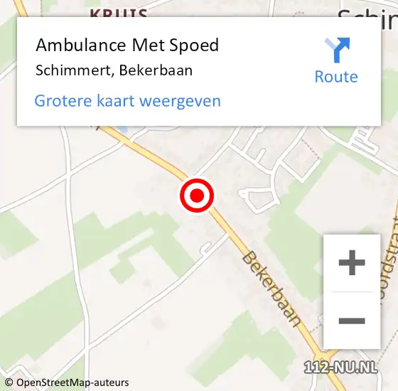 Locatie op kaart van de 112 melding: Ambulance Met Spoed Naar Schimmert, Bekerbaan op 16 februari 2020 08:45