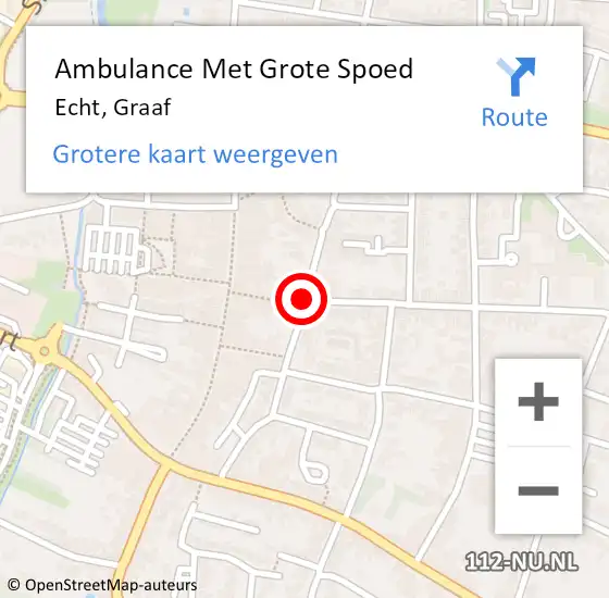 Locatie op kaart van de 112 melding: Ambulance Met Grote Spoed Naar Echt, Graaf op 16 februari 2020 16:08