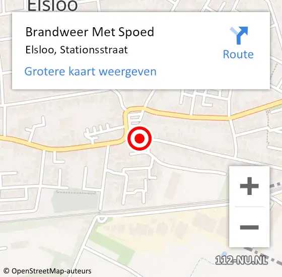 Locatie op kaart van de 112 melding: Brandweer Met Spoed Naar Elsloo, Stationsstraat op 16 februari 2020 18:49