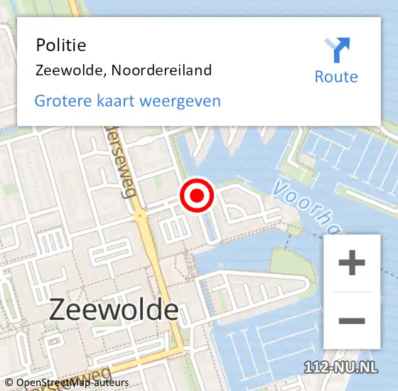 Locatie op kaart van de 112 melding: Politie Zeewolde, Noordereiland op 18 februari 2020 18:08