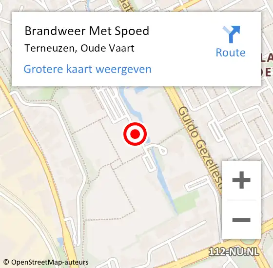 Locatie op kaart van de 112 melding: Brandweer Met Spoed Naar Terneuzen, Oude Vaart op 19 februari 2020 00:08