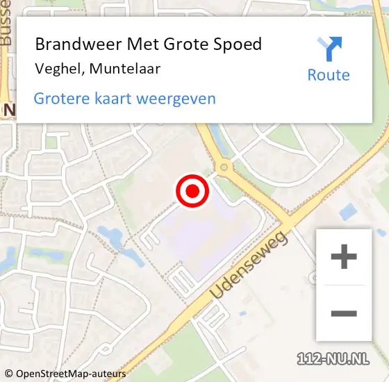 Locatie op kaart van de 112 melding: Brandweer Met Grote Spoed Naar Veghel, Muntelaar op 19 februari 2020 06:10