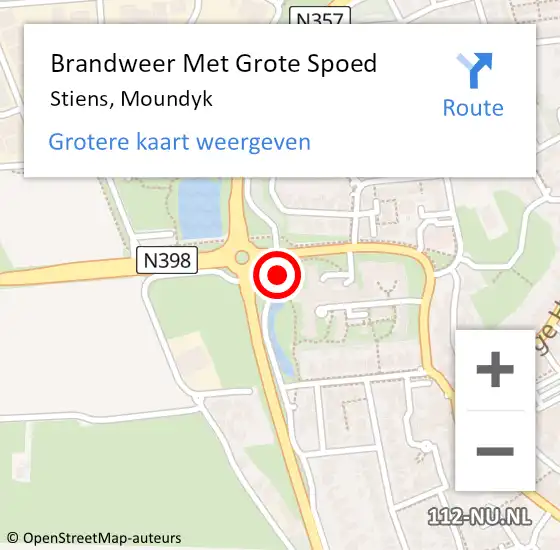 Locatie op kaart van de 112 melding: Brandweer Met Grote Spoed Naar Stiens, Moundyk op 21 februari 2020 03:28