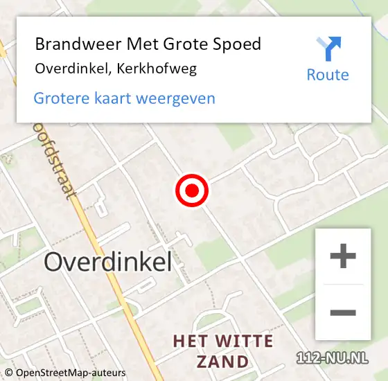 Locatie op kaart van de 112 melding: Brandweer Met Grote Spoed Naar Overdinkel, Kerkhofweg op 22 februari 2020 07:23