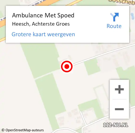 Locatie op kaart van de 112 melding: Ambulance Met Spoed Naar Heesch, Achterste Groes op 22 februari 2020 18:12