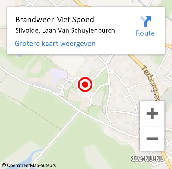 Locatie op kaart van de 112 melding: Brandweer Met Spoed Naar Silvolde, Laan Van Schuylenburch op 22 februari 2020 19:02