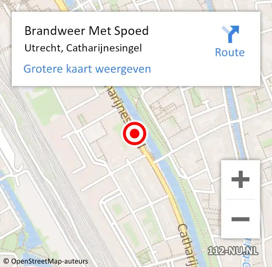 Locatie op kaart van de 112 melding: Brandweer Met Spoed Naar Utrecht, Catharijnesingel op 23 februari 2020 10:40