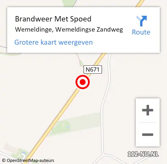 Locatie op kaart van de 112 melding: Brandweer Met Spoed Naar Wemeldinge, Wemeldingse Zandweg op 23 februari 2020 11:56