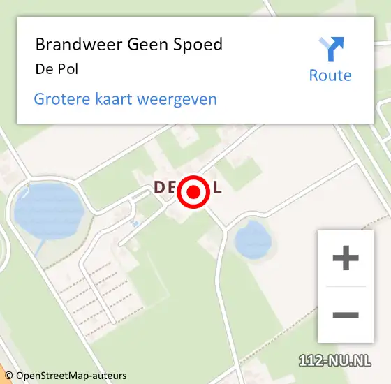 Locatie op kaart van de 112 melding: Brandweer Geen Spoed Naar De Pol op 23 februari 2020 15:35