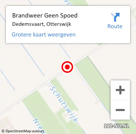 Locatie op kaart van de 112 melding: Brandweer Geen Spoed Naar Dedemsvaart, Otterswijk op 23 februari 2020 15:59