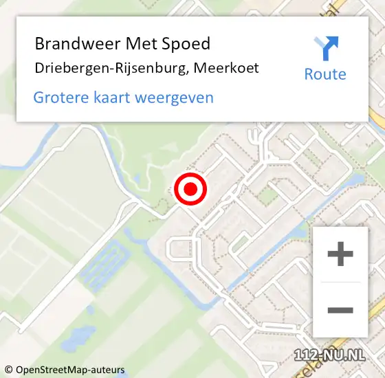 Locatie op kaart van de 112 melding: Brandweer Met Spoed Naar Driebergen-Rijsenburg, Meerkoet op 23 februari 2020 18:00