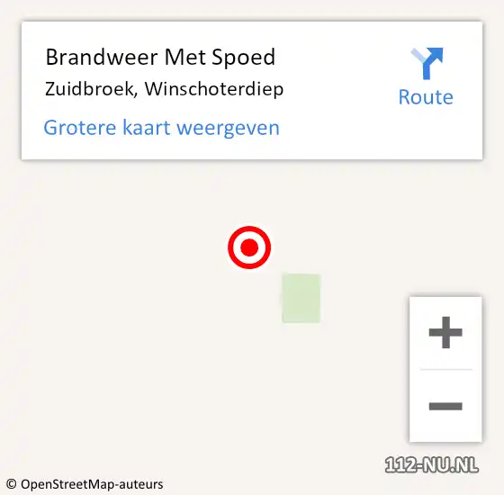Locatie op kaart van de 112 melding: Brandweer Met Spoed Naar Groningen, Winschoterdiep op 23 februari 2020 20:53