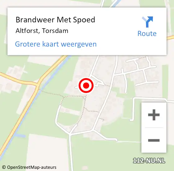 Locatie op kaart van de 112 melding: Brandweer Met Spoed Naar Altforst, Torsdam op 24 februari 2020 03:46