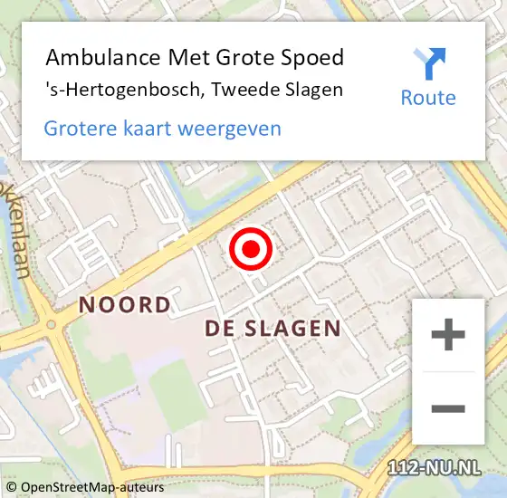 Locatie op kaart van de 112 melding: Ambulance Met Grote Spoed Naar 's-Hertogenbosch, Tweede Slagen op 24 februari 2020 07:29