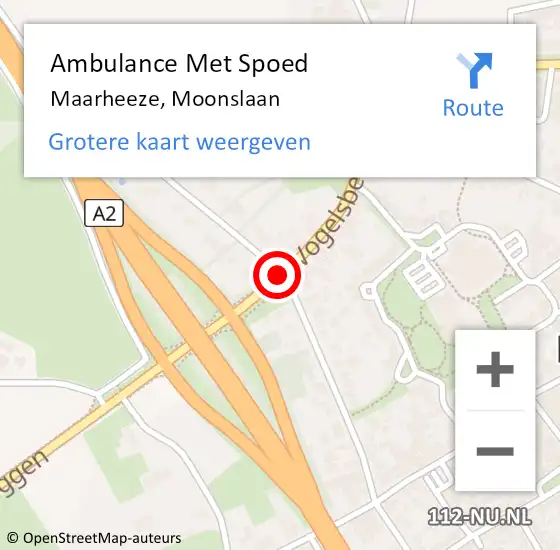 Locatie op kaart van de 112 melding: Ambulance Met Spoed Naar Maarheeze, Moonslaan op 24 februari 2020 14:38