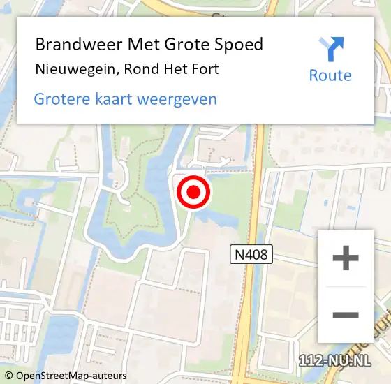 Locatie op kaart van de 112 melding: Brandweer Met Grote Spoed Naar Nieuwegein, Rond Het Fort op 24 februari 2020 17:17